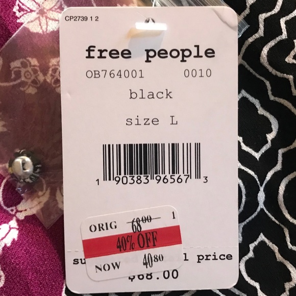 Free People Multi-Color Top Women L, New - Picture 8 of 8